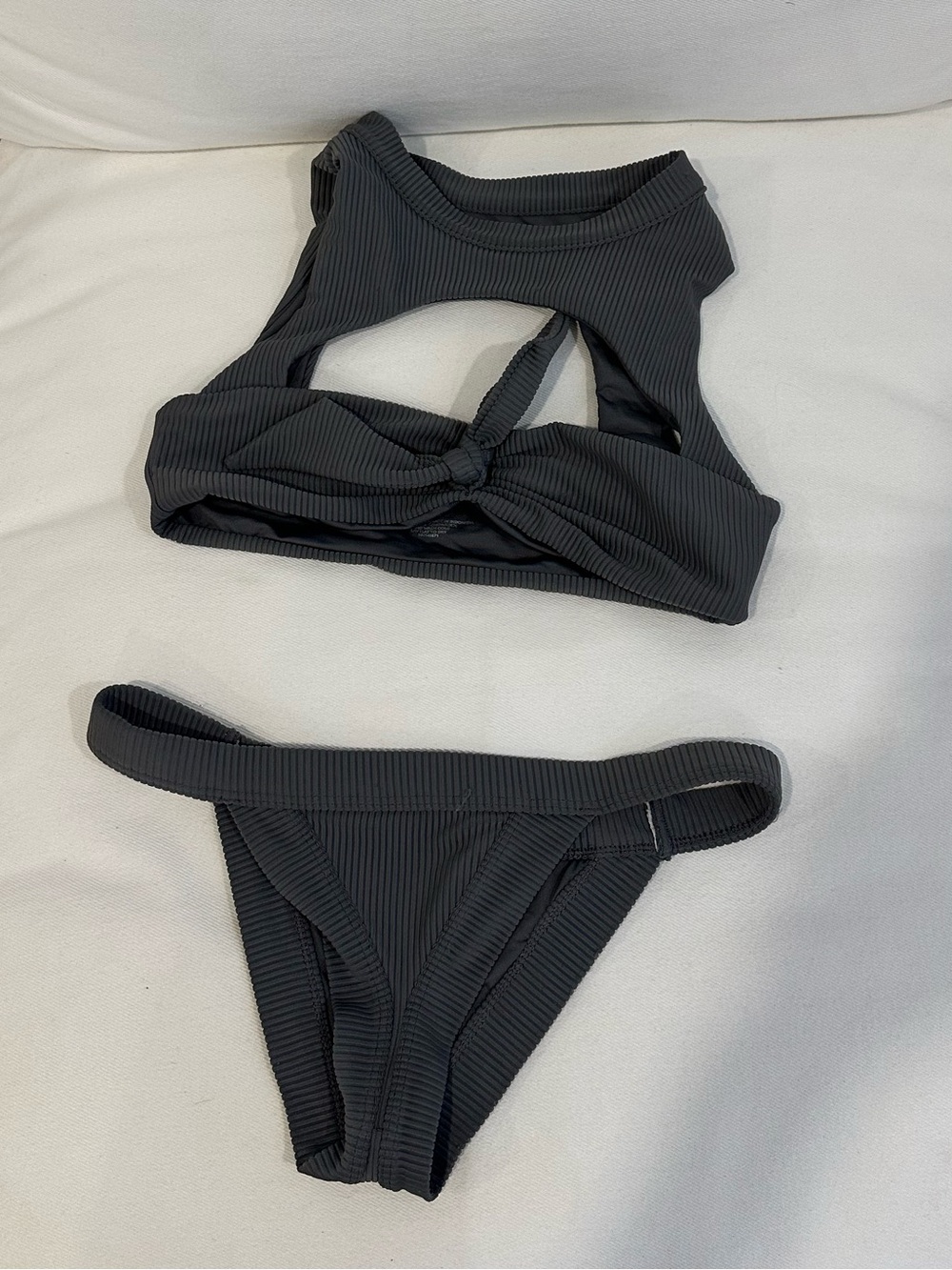 Frankies Bikinis Ribbed Bikini Set